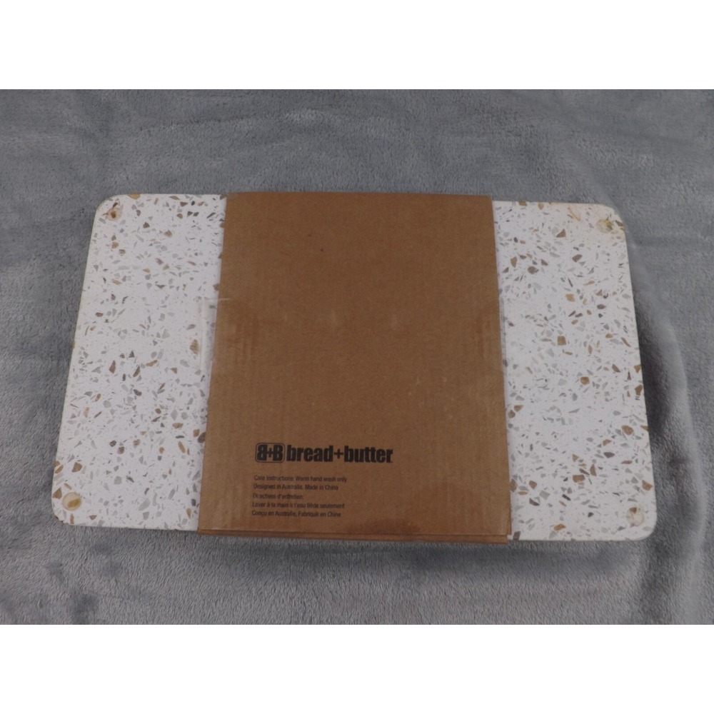 Bread & Butter Marble 3 PC‎ Cheese Set New White Gold Brown Silver Gray Bronze - Picture 5 of 11